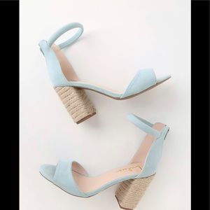 Lulus | Suede ankle strap heel